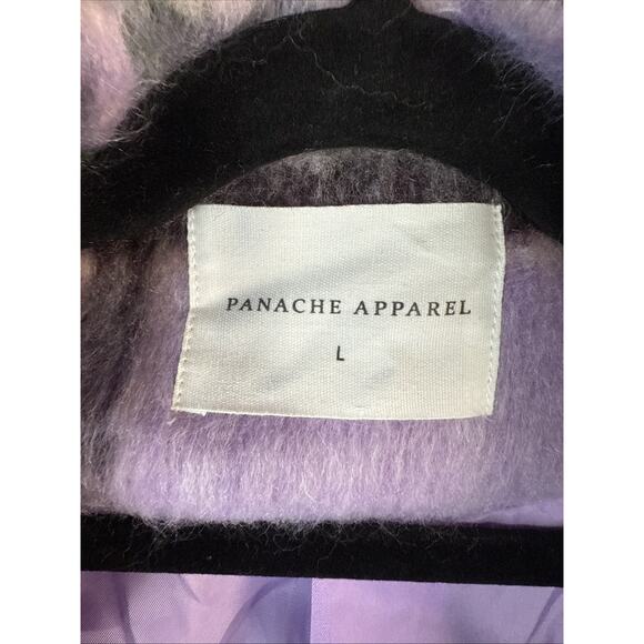 Panache Apparel Wool Blend Long Coat, Large, Purple - Picture 2 of 4